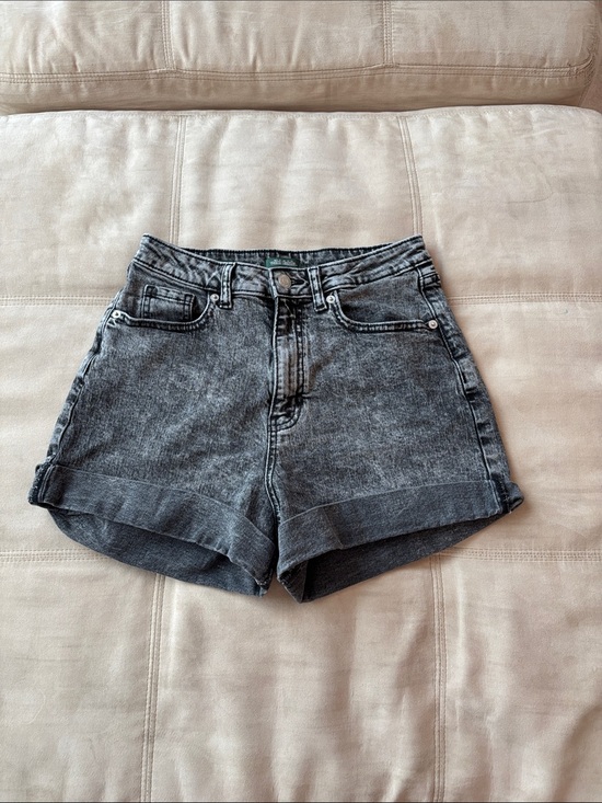 wild fable Pants - wild fable Black Acid Wash High-Rise Denim Shorts